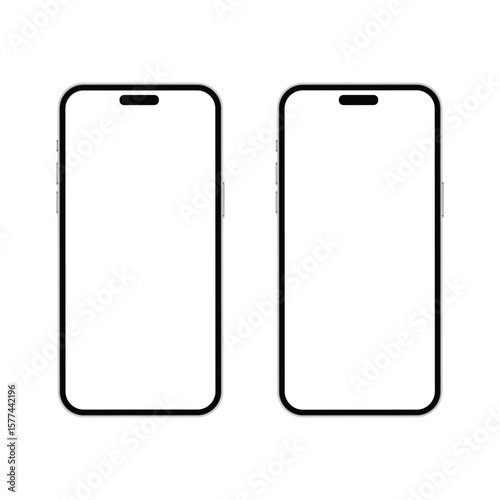 Two Mobile phone: Clean, modern mobile phone is set against a simple, minimalist backdrop, suggesting innovation and ease of use, with plenty of room for your content. 