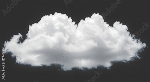 Ephemeral beauty of a cumulus cloud formation against a twilight sky evoking serenity