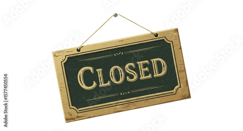 Closed sign on a blackboard