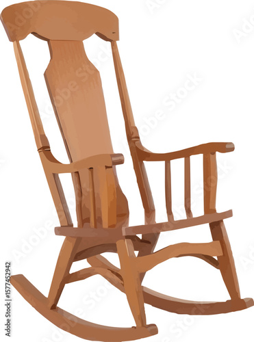 wooden rocking chair