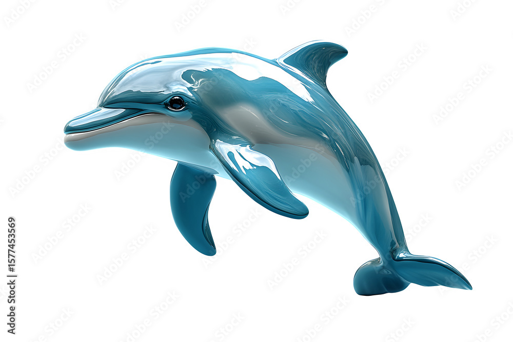 Fototapeta premium Dolphin isolated on white background