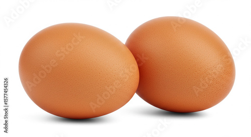 Nutritional brown ovals essential for cooking and baking photographed on white.