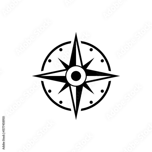 Compass logo icon isolated on white background