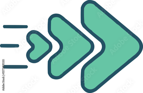 Dynamic forward motion arrows symbolizing progress, speed, and growth in business and technology.