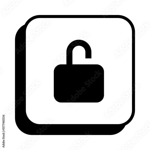 Free Download Unlocked Icon in Solid Style - GFXLoad