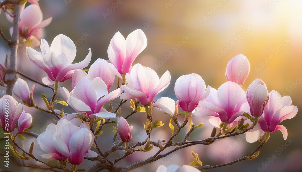 Obraz premium magnolia flower beautiful flowering magnolia flowers in spring