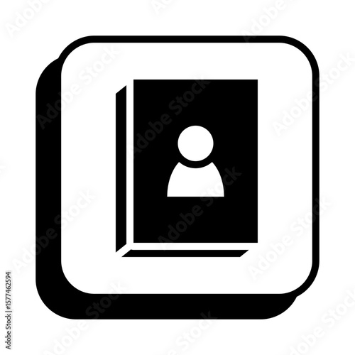 Phonebook Icon in Solid Style