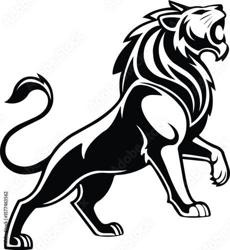 lion vector roaring lion tribal silhouette art, lion vector roaring beast tribal tattoo style