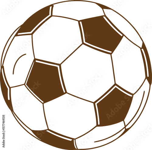 Vector seamless pattern of a 3D soccer ball with a geometric honeycomb design, isolated on a white background, perfect for sports-themed illustrations