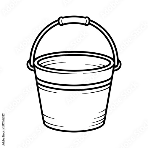vector illustration of a bucket