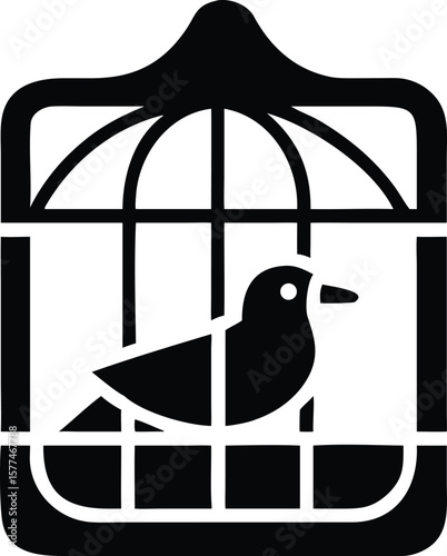 Bird in a cage icon