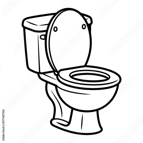 toilet vector illustration coloring page