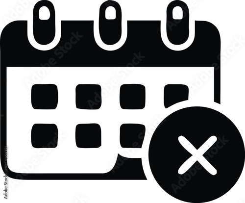 Cancelled appointment calendar icon