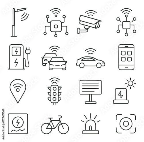 City landmarks collection, urban monuments and famous places set. icon design pack