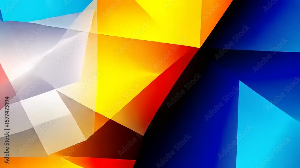 Abstract geometric shapes in vibrant colors
