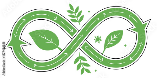 Abstract illustration featuring bold diagonal lines in black white and shades of green color palette