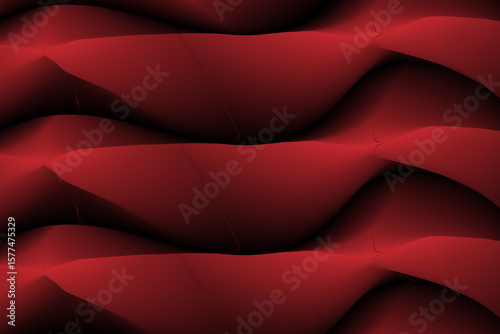 Glossy vector surface with layered wave pattern