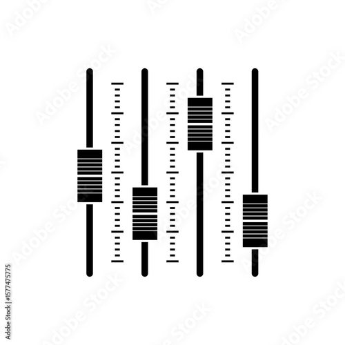 Sound mixer controller icon isolated on white background