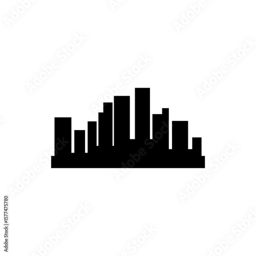 Skyline icon sign isolated on white background