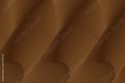 Artistic abstract surface with folded black depth