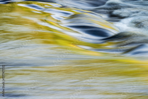 Abstract landscape of the Presque Isle River rapids, captured with motion blur, Porcupine Mountains Wilderness State Park, Michigan's Upper Peninsula, USA