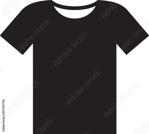 Black t-shirt silhouette graphic design concept suitable for clothing branding and apparel designs