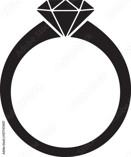 Elegant black and white diamond engagement ring design for proposals and celebrations