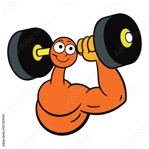 A powerful hand grips a heavy dumbbell tightly, veins bulging and muscles flexed, symbolizing strength, determination, and intense physical training.
