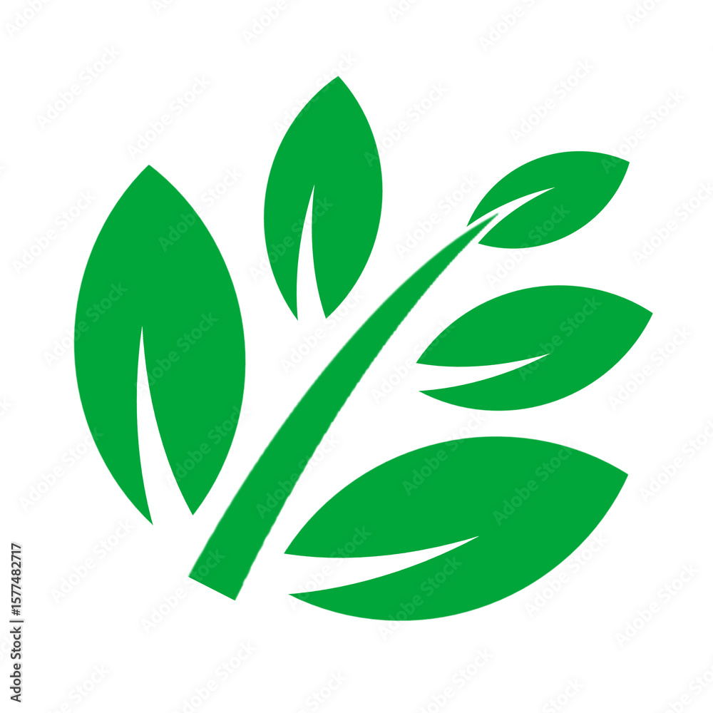 Naklejka premium Green organic leaf PNG, eco friendly clipart, natural plant graphic