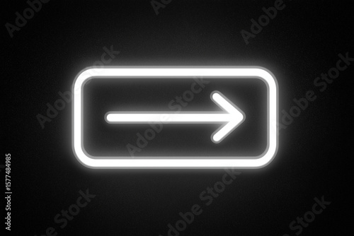 Digital Download or Upload Sticker – Clean Flat Icon with Arrow in White or Neon, Isolated on Black (PNG Style)