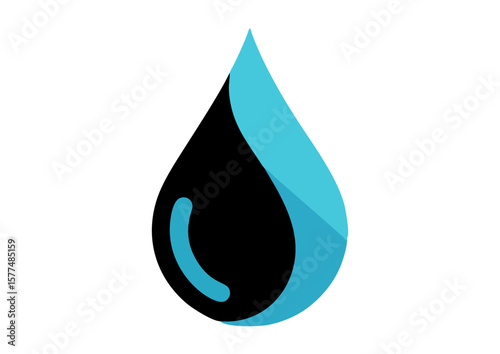 Stylized water droplet illustration 