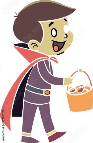 Cute cartoon of kids enjoying Halloween night with costumes and decorations under moonlight.
Ideal for event promotions, spooky blog posts, and community flyers.