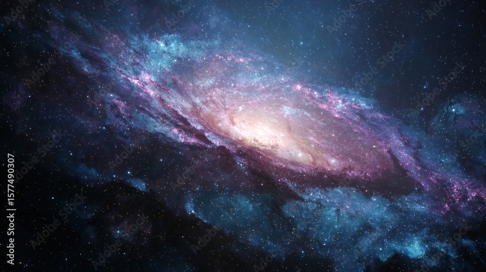 Fototapeta premium Spiral galaxy nebula in deep space