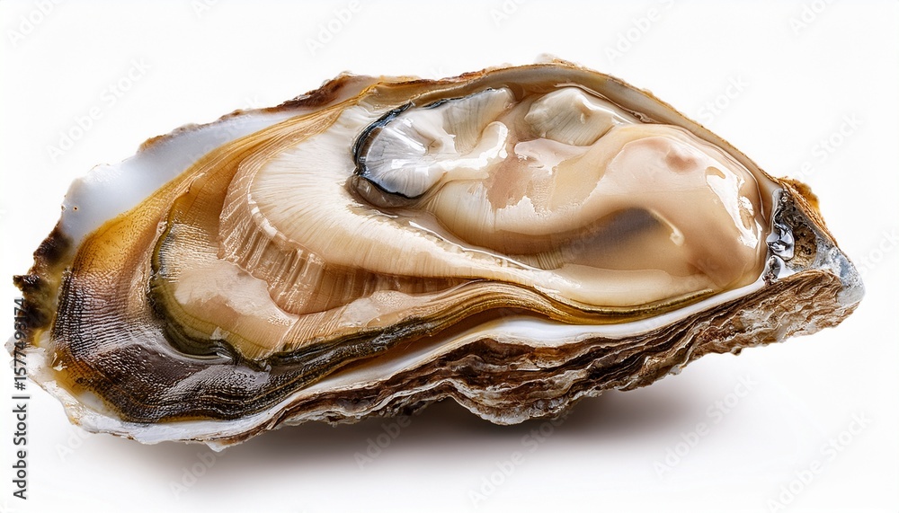 Naklejka premium american oyster isolated on white background