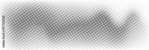 Halftone dots gradient vector illustration isolated on a white background, perfect for use as a background element