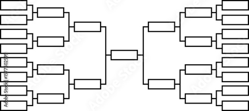 Gaming tournament bracket line icon. Soccer championship scheme vector. Match schedule playoff tournament board chart for sports, competition and event planning visuals. Sign for apps or web design.
