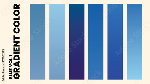 Blue gradient vol-1 color palette editable