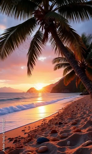 sunset on the beach