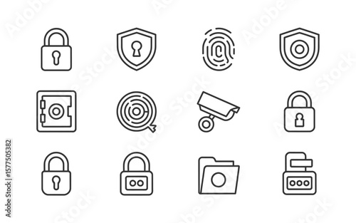 Cybersecurity Icons  A Collection of Security and Privacy Line Art Graphics