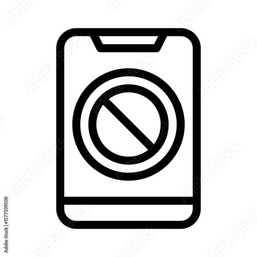 digital detox line icon
