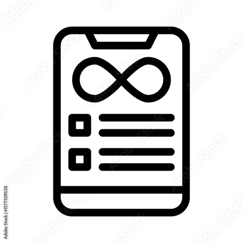 infinite scroll line icon