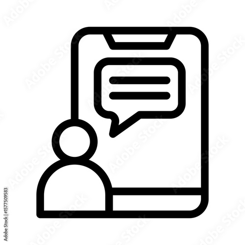 social media distraction line icon