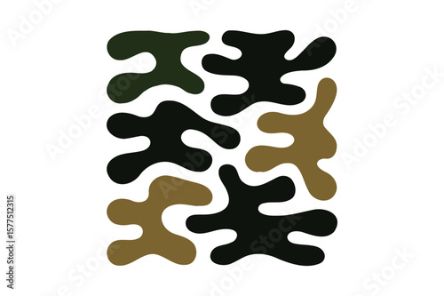 camouflage icon silhouette vector with white background