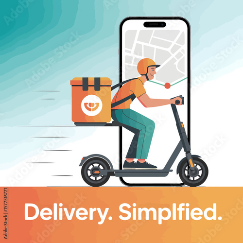 Vector Illustration of Food Delivery Concept
