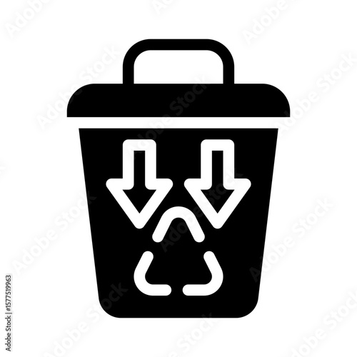 waste reduction glyph icon