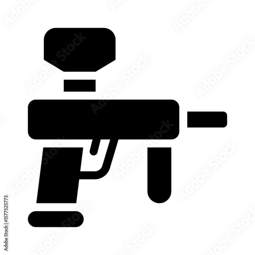 paintball gun glyph icon