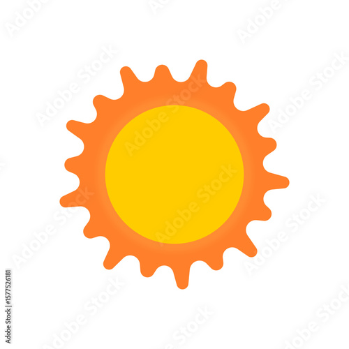 vector illustration of a yellow sun