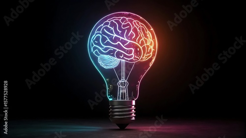 glowing light with creative idea