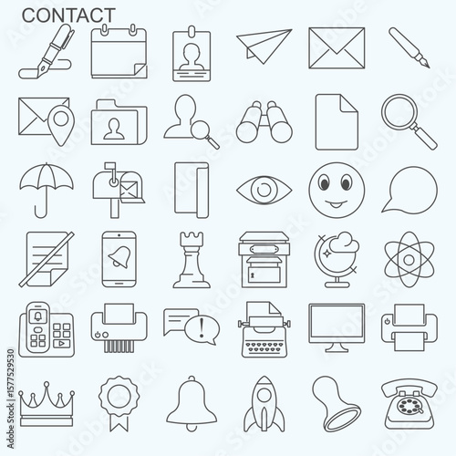 Contract Icons set collection vector
