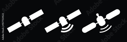 space satellite icon sign vector